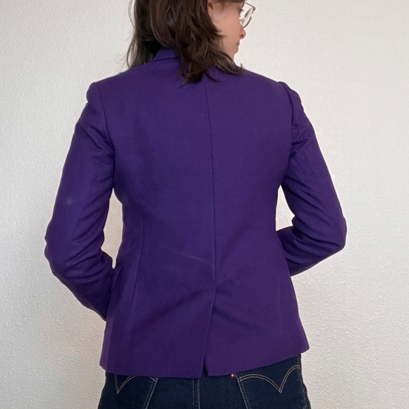 J.Crew Schoolology Purple Wool Blazer | Size 0 - Picture 3 of 5